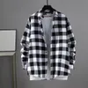 Camicia da uomo autunno bavero colletto rovesciato maniche Lg traspirante stile coreano protezione solare casual colori Ctrast uomo top camicie U8WV #