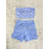 saftiges Samt-Camisole-Shorts-Set, zweiteilig, passendes saftiges Coture-Set, ärmelloses Crop-Top, kurzes Sommer-Juicy-Trainingsanzug-Outfits für Frauen, saftiger Coture-Trainingsanzug 604