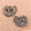 Charms 44pcs Antique Sier Plaqué Bronze Big Eye Owl Head Pendentif Collier DIY Bracelet Bracelet Résultats 3026mm9450917 Drop Livraison Juif Otlzp