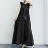 Sukienki swobodne kobiety długie sukienki eleganckie maxi na sylwetkę A-line okrągła szyja