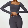 Lu Align Hoody Coat Jacket Women Yoga Align TShirt Sexy Crop Tops Top Long Sleeve Running Shirts Exposed Navel Quick Dry Fitness Gym Sport Wear Tshirts Solid Sports Lem