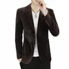 2023 New High-quality Solid Color Spring and Autumn Handsome Casual Korean Versi Fi Trend Slim Men's Small Suit Jacket 89My#