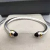 Ädelstenhalsband smycken armband sliver mens huvud kvinnor platinum pärla 5mm mångsidig twist armband smycken pläterad vriden gratis mode frakt