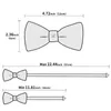 Bow Ties Hi-Tie Jacquard مخطط الذهب الأسود الفراشة الحرير رجال Tie Hanky ​​Cufflink