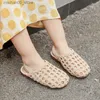 Sandals Baby womens shoes woven sandals suitable for girls and childrens fashionable hollow leather shoes soft soles retro princess slippers beach shoes Q240328