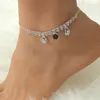 Anklets New Foot Jewelry Sier Anklet Link Chain for women girl braceletsファッション卸売ドロップ配信