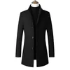 Jaqueta de lã casual masculina Outono Primavera Casaco de lã Slim Fit Jaquetas Único Breasted Lg Sectis Pea Coat Trench Palto Sobretudo p0cu #