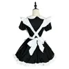 Noir mignon Lolita Bowknot Maid Dr Costumes Cosplay Bow Girl Maid Dr Costume pour Waitr Maid Party Costumes de scène S -5XL k8KE #