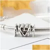 Charms Love Mum Charm Bead Fashion Women Jewelry Stunning Design European Style Fit For Pan Bracelet Panza004-36 Drop Delivery Finding Dhe2S