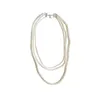 Korea Fashion 5 layers Long Sweater Chain Necklace for Women Party Pearls Jewelry Collares De Moda 240322