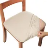 Cadeira cobre impermeável sala de jantar assento sem encosto protetor de móveis removível almofada elástica para casa