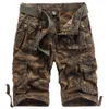 Trendy Summer Camoue Cargo Shorts Hommes Casual Tactique Boardshorts Streetwear Cott Pantalons Courts Poches Vêtements O4uC #