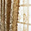 Curtain Luxury European s for Living Room Velvet Sheer Gold Print High Shading Window Dining Bedroom 210608226P