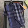 Men's shirt designer men's shirt short sleeved shirt business fashion classic casual plaid shirt high-quality silk cotton clothing cardigan women's shirt Asian size