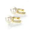 Dangle Earrings Elegant Imitation Pearl For Women Wedding Party Gold Color Good Quality Female Statement Jewelry