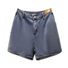 150kg Grote maten dames denim shorts met elastische taille Zomer Heup 152 Losse hotpants met wijde pijpen Blauw 5XL 6XL 7XL 8XL 9XL w6ya #