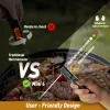 Mätare Portable Meat Thermometer LCD Digital Baking Instant Read Kitchen Waterproof Food BBQ Thermometer Handhållen Fold Thermometer