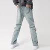 2023 Cyber Y2K Fi Mi Blue Baggy Jeans Hosen für Männer Kleidung Knöchel Reißverschluss Gerade Alte Denim Hosen Pantales Hombre J6IG #