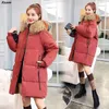 grande cappotto invernale in pelliccia parka ispessito da donna sciolto lg cappotto invernale in piumino cott donna piumino parka da donna 2018 m Outwear A8dQ #