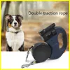Dog Collars Adjustable Leashes Automatic Retractable Towing Rope One Pull Two Double Head Creative Walking Chain Pet Supplies