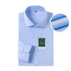 Col Windsor Manchette régulière Dr Chemise Fi Hommes Lg Manches Luxe Busin Chemises formelles Solide Facile d'entretien Casual Social V5Cl #