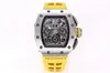 2024 TOP KVF Discovery Magazine 7750 Automatic Mechanical timing Orange rubber strap with carbon fiber case new