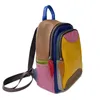 Retro bolsa de ombro colorido emenda ombros mochila europa e os estados unidos vento mochilas casuais 040224