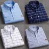 cott Oxford Lg Sleeve Shirts for Men 100% Mens Clothing Autumn Winter Top Blouse Busin Casual Shirts Korean Fi 15oB#