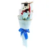 装飾的な花石鹸花の花束卒業ベアローズバンケット