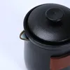 ティーウェアセットタングピンブラッククロックリーセラミックティーポットガイワン4カップのお茶ポータブルトラベルセットドリンクウェア