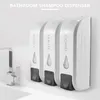 Vloeibare zeepdispenser Drievoudige douche Wandmontage Shampoo Waslotion voor badkamer