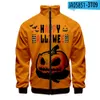 Haal Festival Pompoen Angst 3d Baseball Jas Mannen Vrouwen Sweatshirt Tops Lg Mouw Zip Up Jongen Meisje Hoodies Jassen 4XL 44Ic #