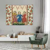 Tapestries موسيقى القرون الوسطى والموسيقيين مصغرة مع الورود البرية تنسج أنيمي ديكور غرفة جمالية معلقة