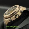 AP Wrist Watch Collection Epic Royal Oak Offshore Series 26470or Rose Gold Dial With Crocodile Belt Mens TimeKeeping Fashion Leisure Business Sports Watch