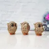 Sculptures 3 Owl Figurines Decor See No Evil Hear No Evil Speak No Evil Cute Owl Statue Crafted Animal Sculpture Ornament for Home Office T