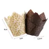 Baking Tools 100pcs Tulip Cupcake Liners Cups Muffin Liner Grease-Proof Paper Wrappers For Wedding Birthday Party