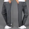 mens Casual Cargo Cott Pants Men Pocket Loose Straight Pants Elastic Work Trousers Brand Fit Joggers Male Super Large Size 6XL 29OE#