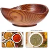 Bowls Wood Serving Bowl Wooden Fruit Salad Household Platter Flower Pot