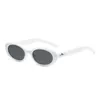 Sunglasses Y2K style oval sunglasses for womens steampunk sports beige nail design sunglasses fashionable glasses retro sunshades J240328