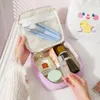 Sacs de rangement Sac de maquillage en peluche de dessin animé Serviette hygiénique Grande capacité Organisateurs cosmétiques Mini sac de toilette de voyage