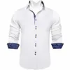 Camicia classica bianca Incerun Camicia da uomo per feste Camicie con colletto rovesciato per uomo Causale Lg Sleeve Fi Patchwork Camicette B3V8 #