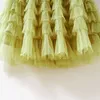 Tutu Cake Skirts 여성 우아한 계단식 주름 장식 라인 LG 스커트 여성 캐주얼 탄성 허리 파티 치마 검은 치마 S3N6#