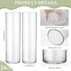 Vases 24 Pack Cylindre en verre haut pour pièce maîtresse Bougeoir flottant Fleur claire Fret en vrac Vase gratuit Accueil