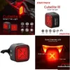 Luzes de bicicleta Enfitnix Cubelite Iii Smart Tail Light Bicicleta Aviso Tra Brilhante Traseira USB Carga LED Noite 230907 Drop Delivery Spo Otoef