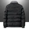 Nieuwe Winter Fleece Jas Mannen Parka Jas Losse Effen Winddicht Bontkraag Warm Corduroy Parka Jas Fi Casual Windjack Z7LB #