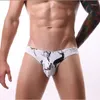 Cuecas masculinas sexy briefs u convexo impresso roupa interior legal calças masculinas