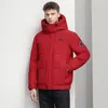 short Hooded White Eiderdown Jacket Men Winter New Warm Windproof Casual Thickened Men's Embroidered Coat Dropship z6nv#