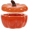 Candle Holders Pumpkin Tea Light Holder Ceramic With Lid 9.5x9.5x8cm