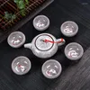 Conjuntos de chá conjunto de chá de sete peças cerâmica setsteacup chinêstravel drinkware café china atacado frete grátis