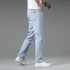 2024 Nouveaux jeans droits et amples pour hommes Pantalons en denim Fi confortables et respirants Vêtements de marque pour hommes Blanc clair Bleu q2kC #
